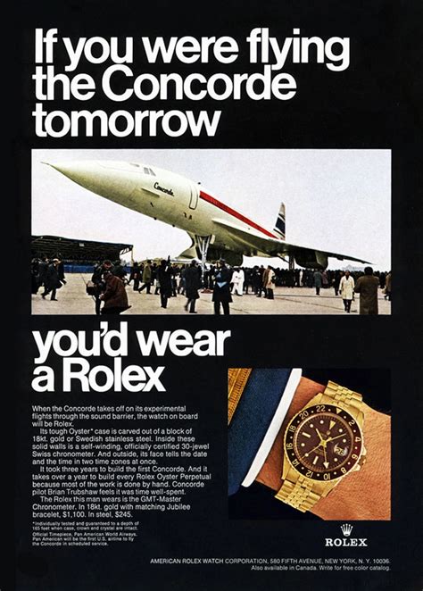 if u fly a u wear a rolex tomorrow|gold Rolex watch ads.